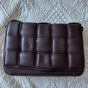CALL IT SPRING Brown Braided Crossbody Bag